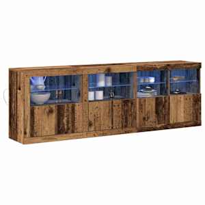 LED komoda Staré dřevo 202 x 37 x 67 cm kompozitní dřevo - obrázek 3