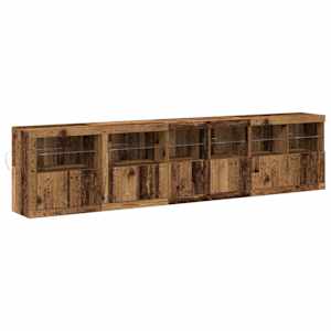 LED komoda Staré dřevo 283 x 37 x 67 cm kompozitní dřevo - obrázek 2