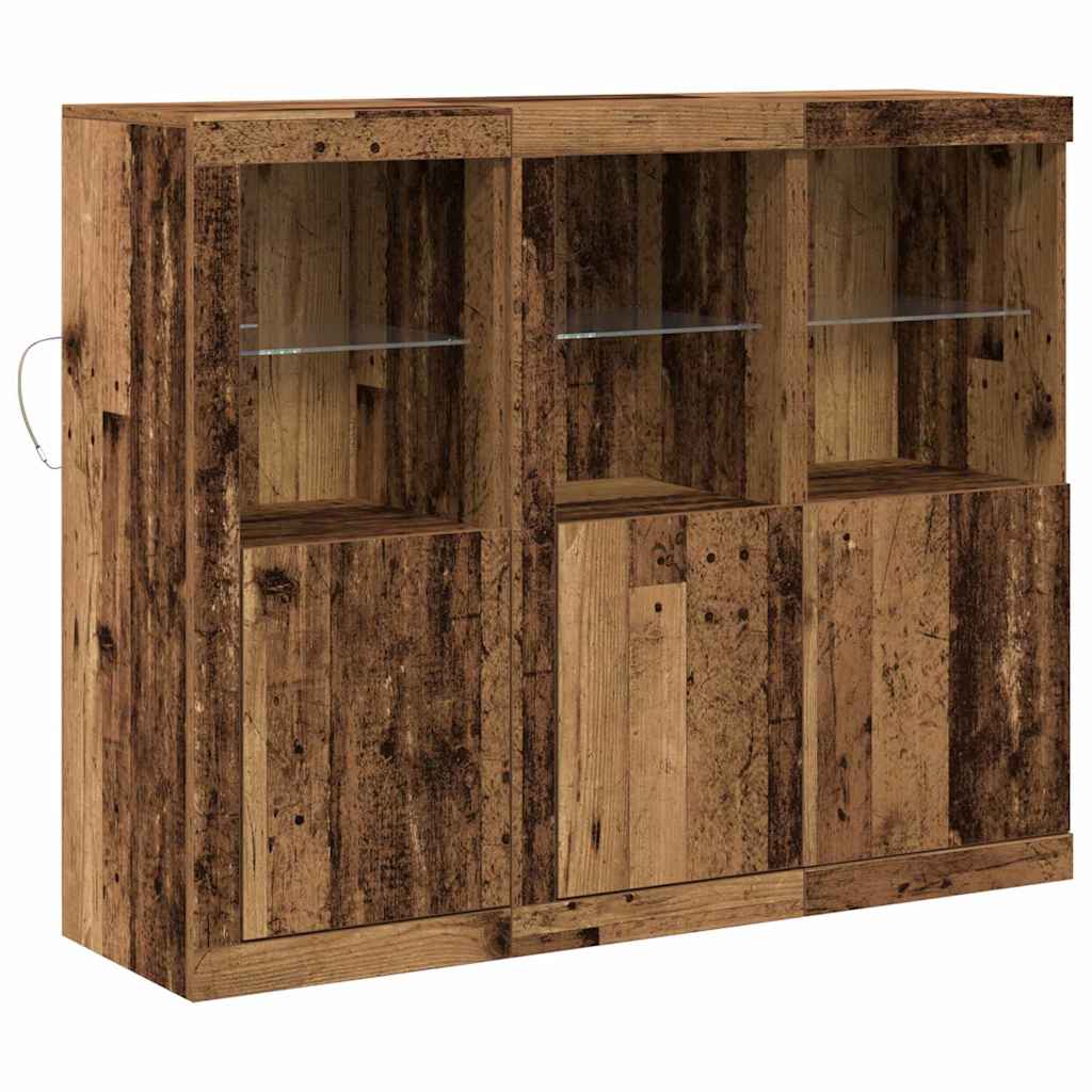  vidaXL Széf 3 pcs Régi fa 123 x 37 x 100 cm Faanyag akciós termékkép 1