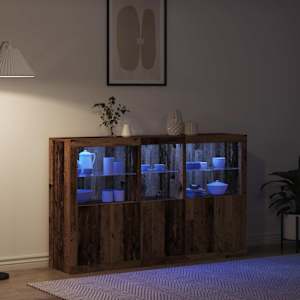 LED komoda Staré dřevo 162 x 37 x 100 cm kompozitní dřevo - obrázek 5