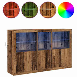LED komoda Staré dřevo 162 x 37 x 100 cm kompozitní dřevo - obrázek 4
