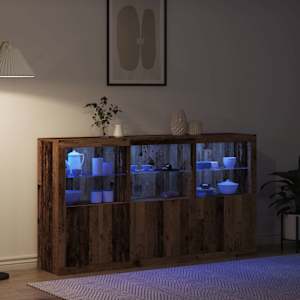 LED komoda Staré dřevo 181,5 x 37 x 100 cm kompozitní dřevo - obrázek 5