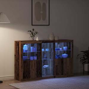 LED komoda Staré dřevo 162 x 37 x 100 cm kompozitní dřevo - obrázek 5