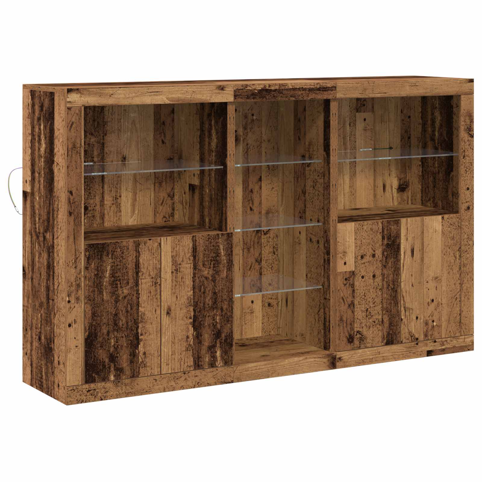 Thumbnail - vidaXL LED-Sideboard Altholz 162 x 37 x 100 cm Holzwerkstoff