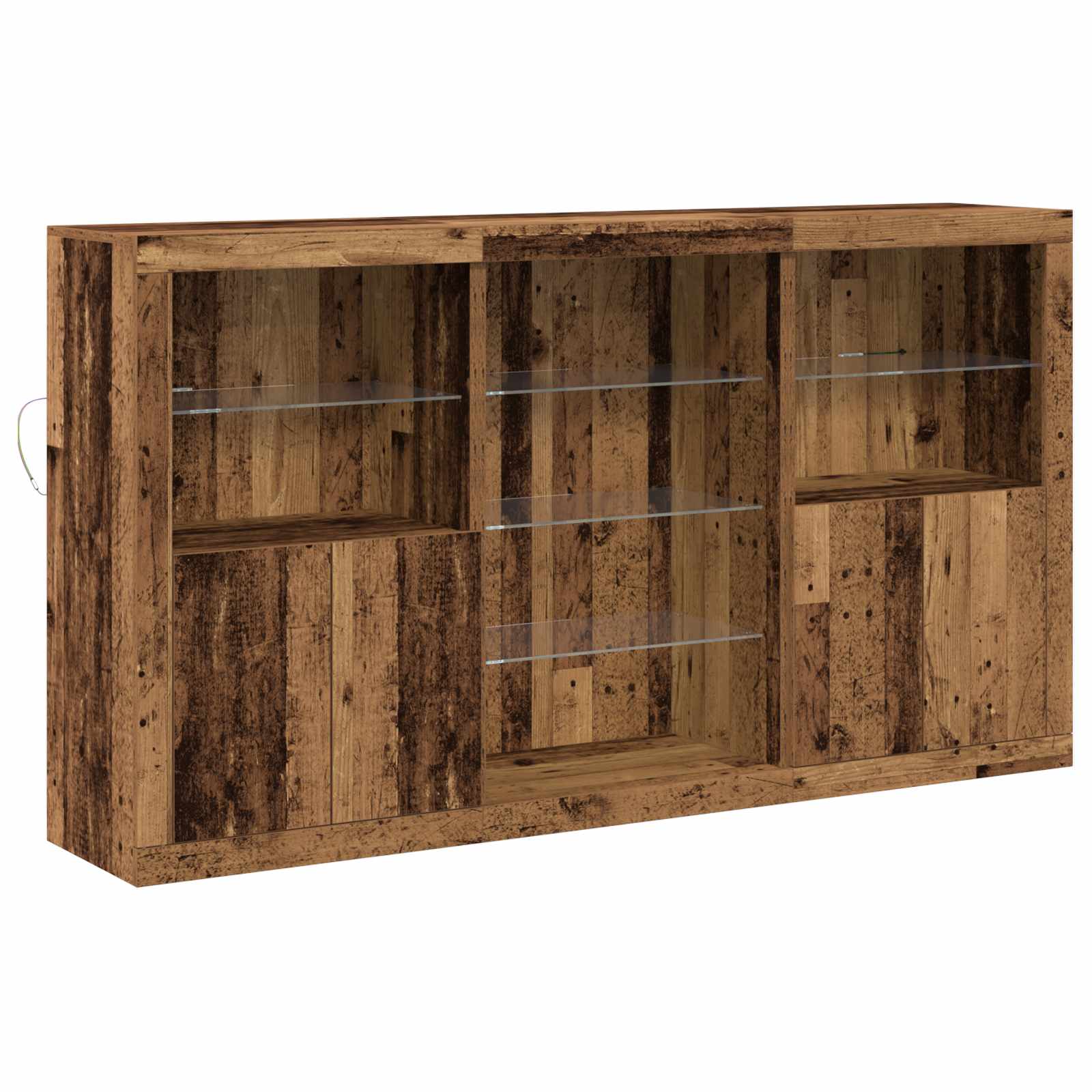 Thumbnail - vidaXL LED-Sideboard Altholz 181,5 x 37 x 100 cm Holzwerkstoff