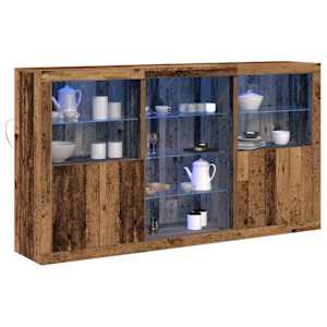 LED komoda Staré dřevo 181,5 x 37 x 100 cm kompozitní dřevo - obrázek 3