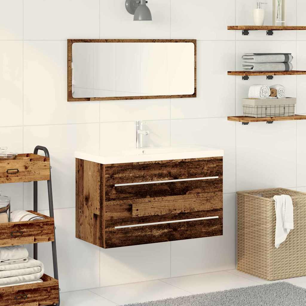 vidaXL Dulap pentru Chiuveta de Baie Lemn vechi 80 x 38.5 x 48 cm