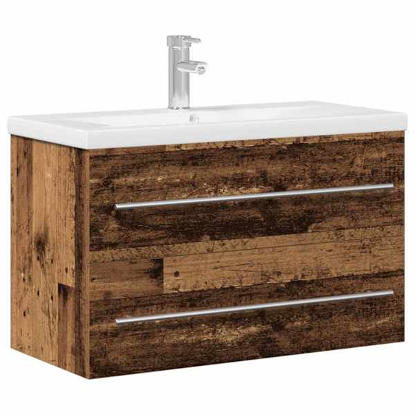 vidaXL Vannitoa kraanikausi kapp sahtliga Vana puit 80 x 38,5 x 48 cm