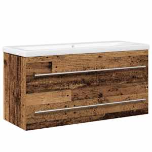 Skříňka pod umyvadlo 2 pcs Staré dřevo 100 x 38,5 x 48 cm - obrázek 2