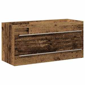 Skříňka pod umyvadlo 2 pcs Staré dřevo 100 x 38,5 x 48 cm - obrázek 6