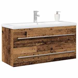 Skříňka pod umyvadlo 2 pcs Staré dřevo 100 x 38,5 x 48 cm - obrázek 3