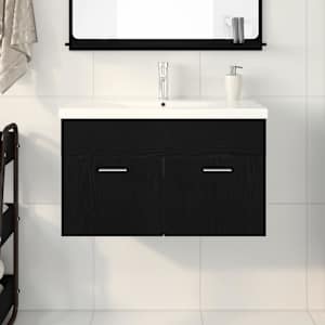 Koupelnová skříň Černý dub 80 x 38,5 x 46 cm kompozitní dřevo - obrázek 4