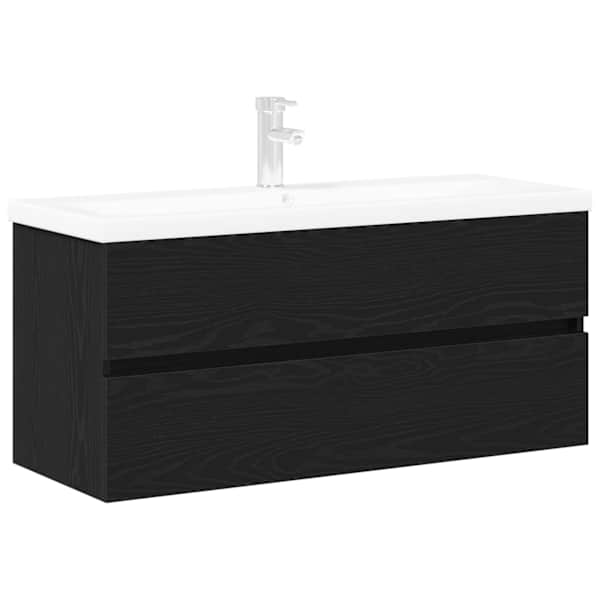vidaXL Vannitoa kraanikausi kapp Must tamm 100 x 39 x 62 cm Tehispuit