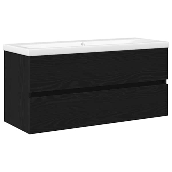 vidaXL Vannitoa kraanikausi kapp Must tamm 100 x 39 x 62 cm Tehispuit