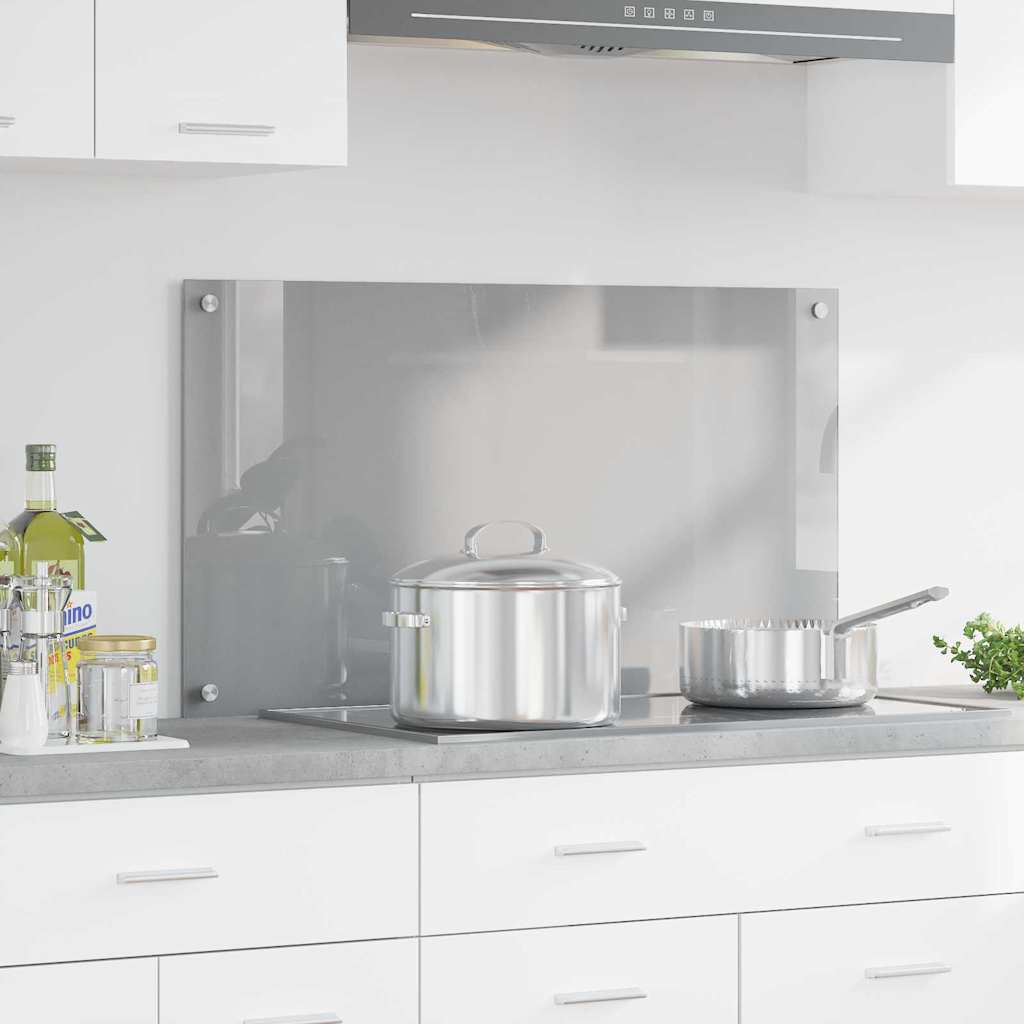 Køkken Backsplash Lys Grå 90x50x0.6 cm Hærdet Glas