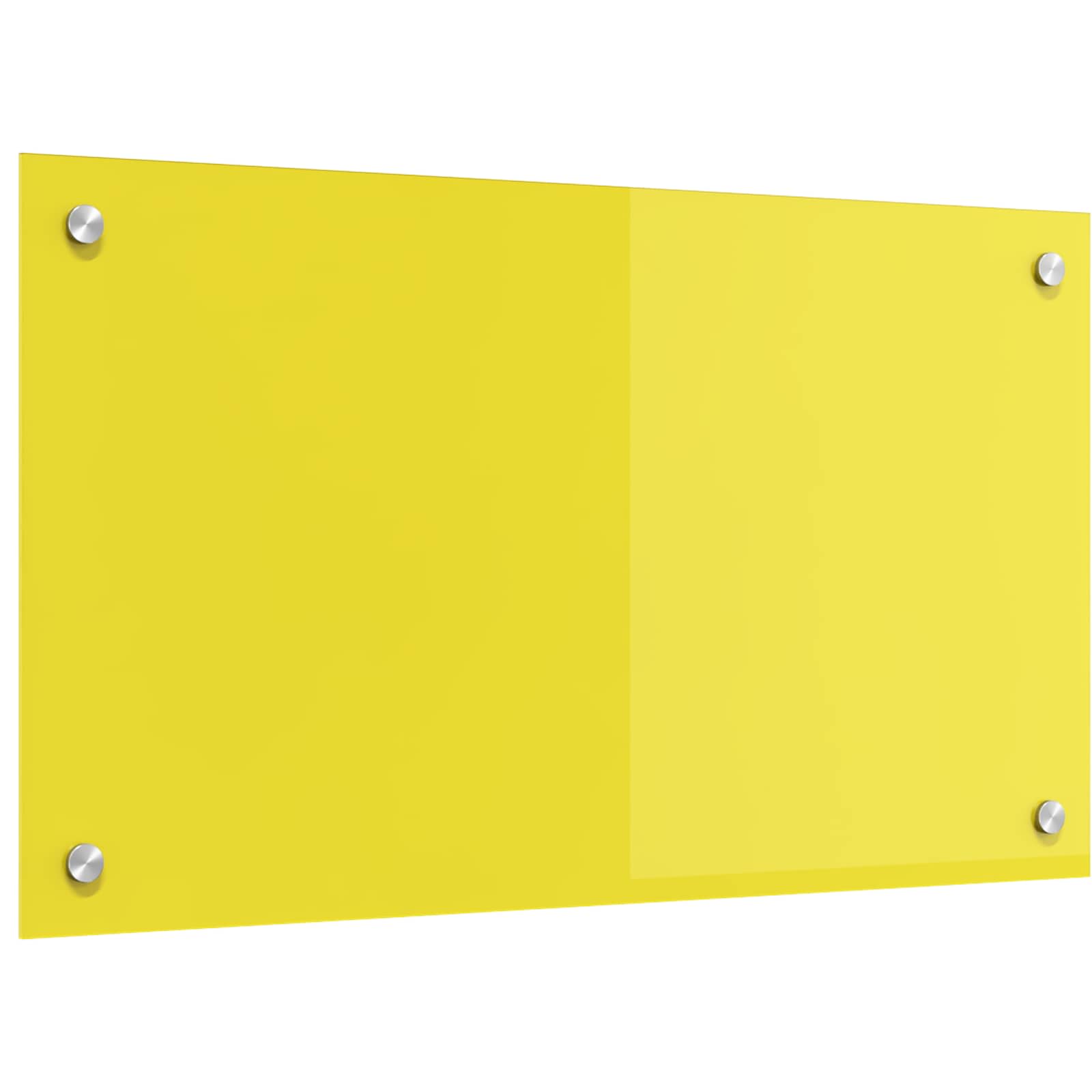 vidaXL Küchenrückwand Gelb 70 x 40 x 0,6 cm Gehärtetes Glas