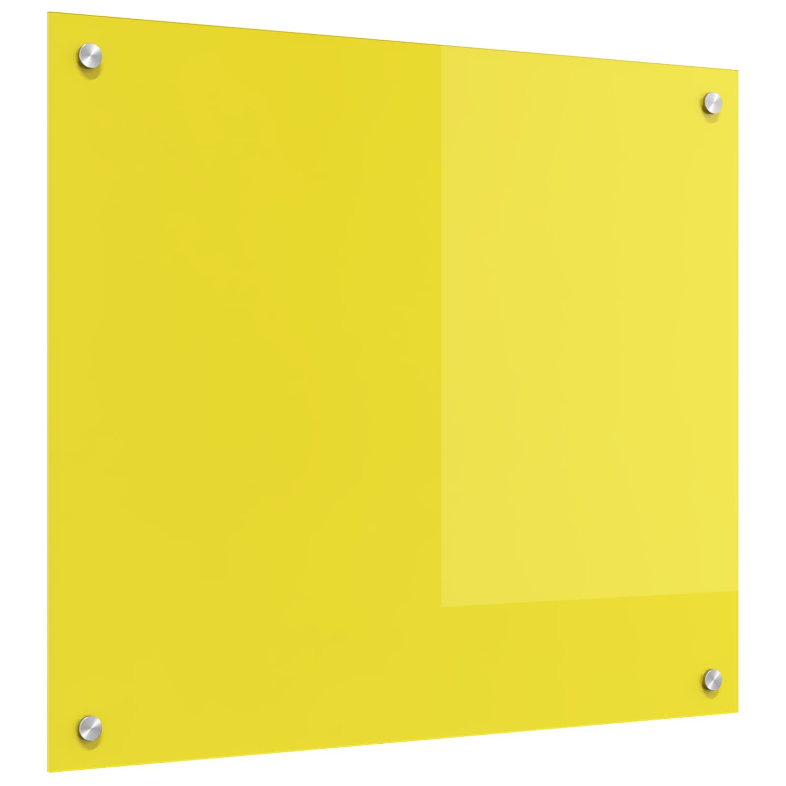 vidaXL Küchenrückwand Gelb 70 x 60 x 0,6 cm Gehärtetes Glas