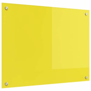 vidaXL K&ouml;&ouml;giseina paneel Kollane 80 x 60 cm karastatud klaas