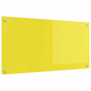 Zaščita za kuhinjo Rumena 100 x 50 cm kaljeno steklo