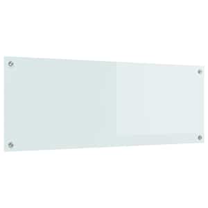 Zaščita za kuhinjo Bela 110 x 40 cm kaljeno steklo