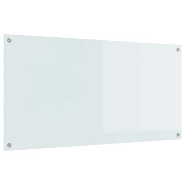vidaXL K&ouml;&ouml;giseina paneel Valge 120 x 60 cm karastatud klaas