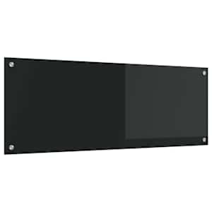 Zaščita za kuhinjo Črna 110 x 40 cm kaljeno steklo