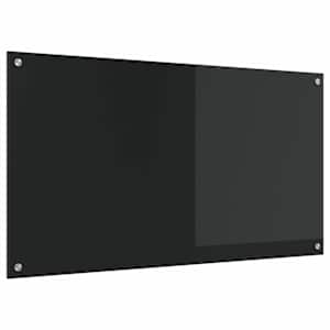 Kuhinjski panel Črna 110 x 60 cm kaljeno steklo