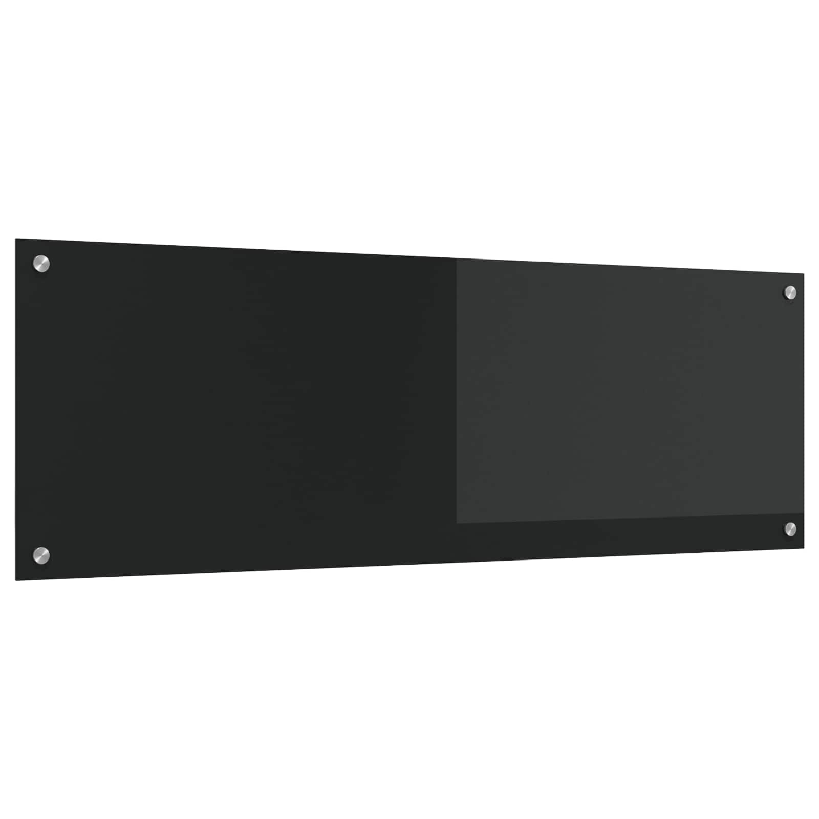 Keukenachterwand Zwart 120 x 40 cm gehard glas image 1