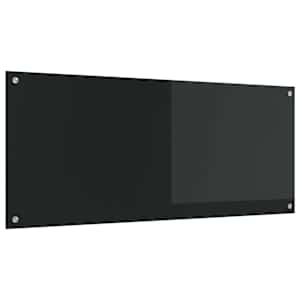 Kuhinjski panel Črna 120 x 50 cm kaljeno steklo