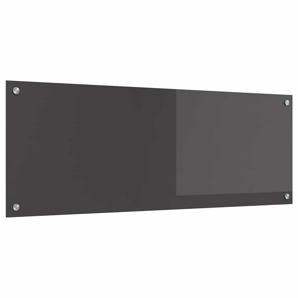vidaXL Konyhai splashback Sötétszürke 110 x 40 x 0.6 cm edzett üveg