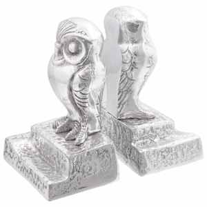 vidaXL Raamatutoed 2 tk H&otilde;bedane 12 x 9 x 19 cm Alumiinium