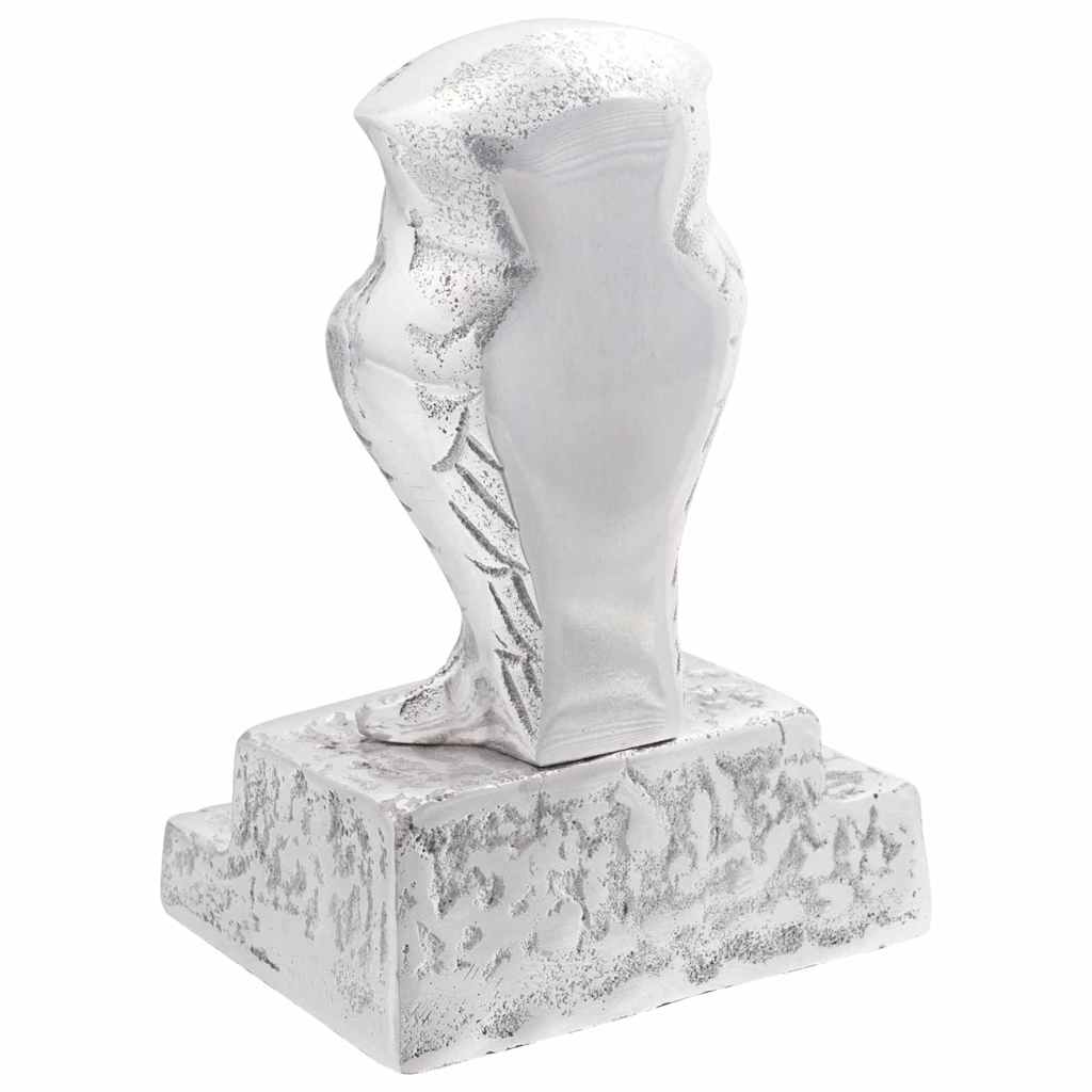 vidaXL Boekensteunen 2 st uil 12x9x19 cm aluminium zilverkleurig