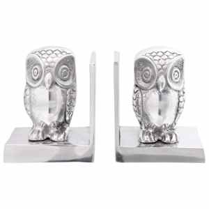 Zarážky na knihy 2 pcs Stříbrná 7 x 9 x 11 cm Hliník - obrázek 4