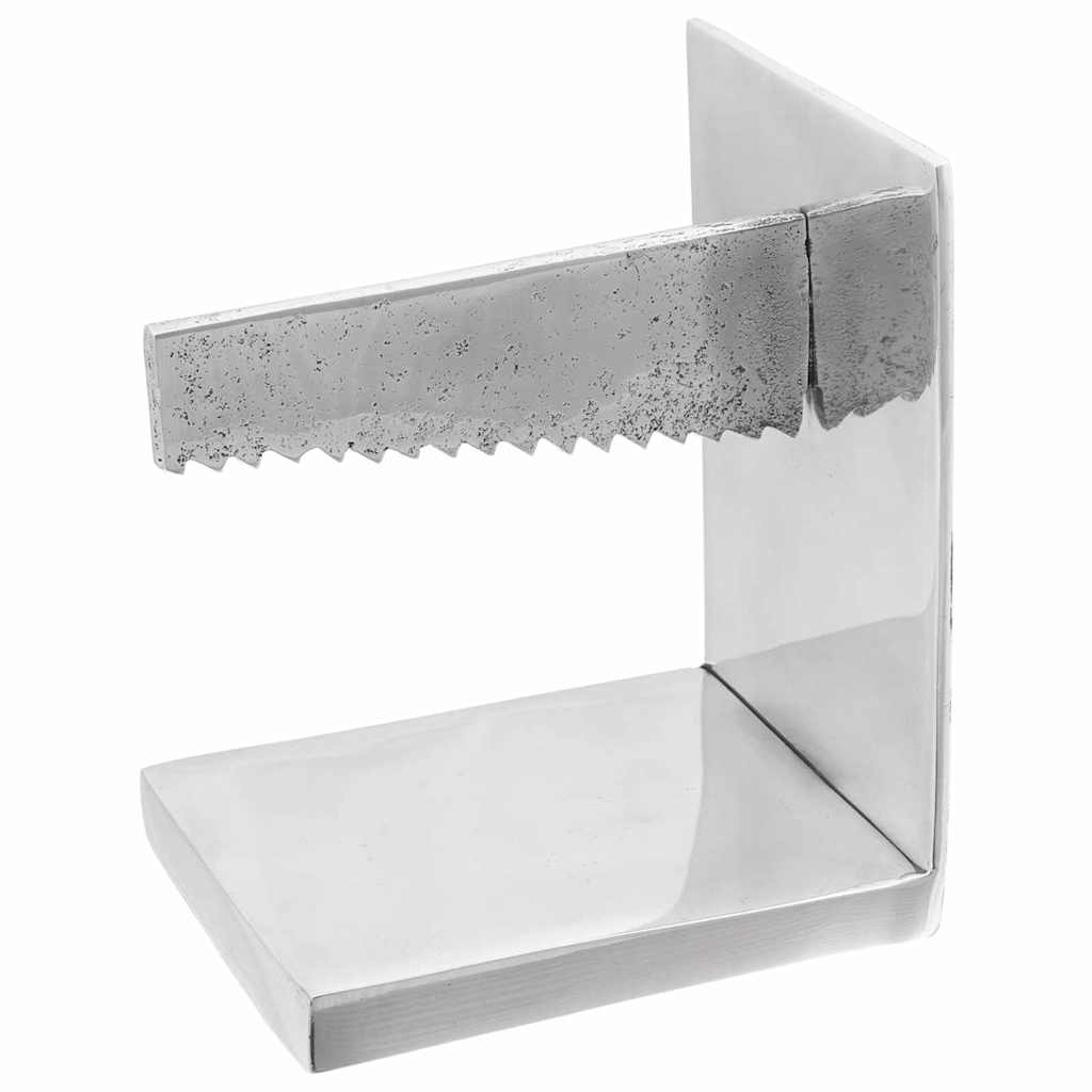 Bogstøtter 2 stk Sølv 11x14x17,5 cm Aluminium Sav