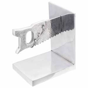 Zarážky na knihy 2 pcs Stříbrná 11 x 14 x 17,5 cm Hliník - obrázek 2