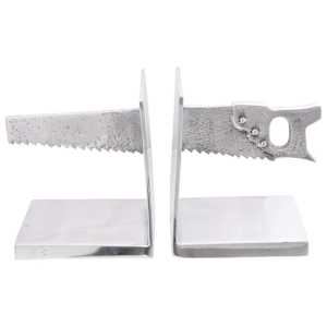 Zarážky na knihy 2 pcs Stříbrná 11 x 14 x 17,5 cm Hliník - obrázek 6
