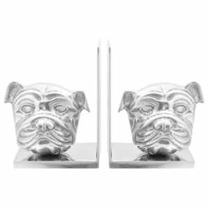 Zarážky na knihy 2 pcs Stříbrná 8 x 12 x 16,5 cm Hliník - obrázek 5
