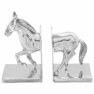 Zarážky na knihy 2 pcs Stříbrná 11 x 14 x 25 cm Hliník - obrázek 6