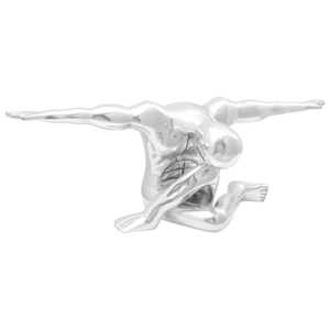 Skulptura srebrna 91,5 x 32 x 33 cm Aluminij