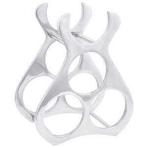 Stojalo za vino srebrna 23 x 14 x 28 cm Aluminij