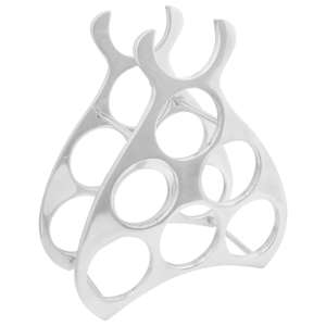 Stojalo za vino srebrna 32 x 14 x 37.5 cm Aluminij