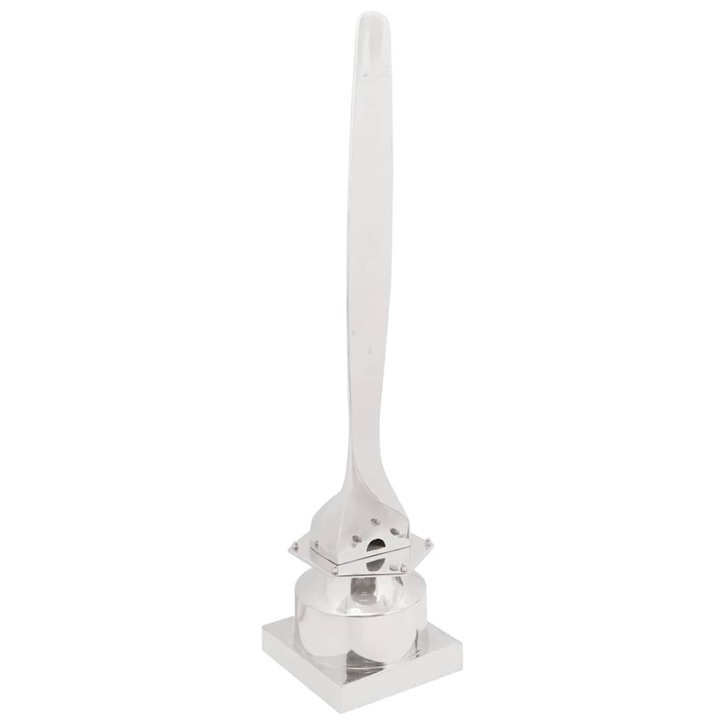 vidaXL Skulptur Silbern 26x26x110 cm Aluminium Halber Propeller