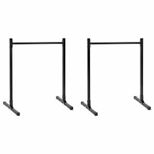 vidaXL Dipijaam 2 tk Must 55 x 90 x 104.5 cm Pulberv&auml;rvitud teras