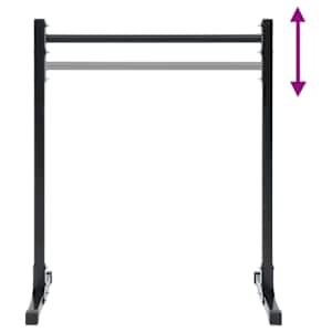 Stojan na dipy 2 pcs Černá 55 x 90 x 104.5 cm - obrázek 7