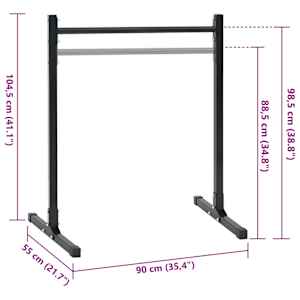 Stojan na dipy 2 pcs Černá 55 x 90 x 104.5 cm - obrázek 8