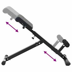 Hyperextension lavice Černá 100.5 x 70 x 78 cm - obrázek 8
