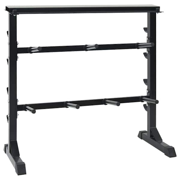 vidaXL K&auml;e raskuste riiul Must 99 x 45 x 95,5 cm Pulberv&auml;rvitud teras