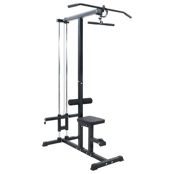 vidaXL Seljat&otilde;mbemasin Must 110 x 70 x 187 cm Pulberv&auml;rvitud teras