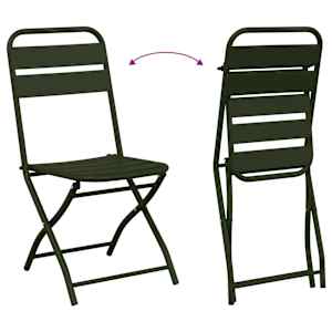 Skládací židle do zahrady 2 pcs Zelená 42 x 52 x 82 cm - obrázek 11