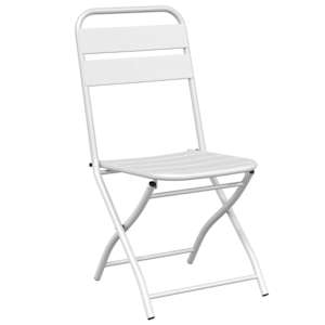 Skládací židle do zahrady 2 pcs Bílá 42 x 52 x 82 cm - obrázek 4